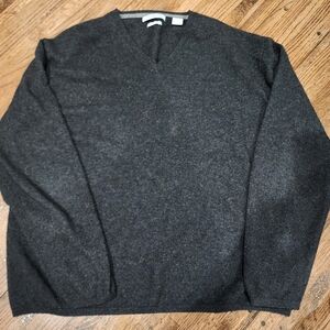 Charcoal V-Neck Sweater for Men